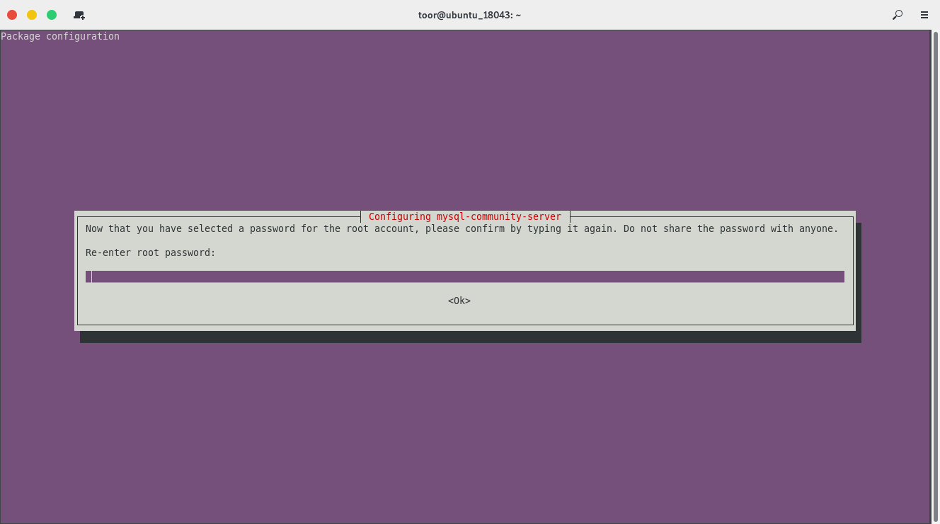 Ubuntu 18 04 my sql 5 x re new password